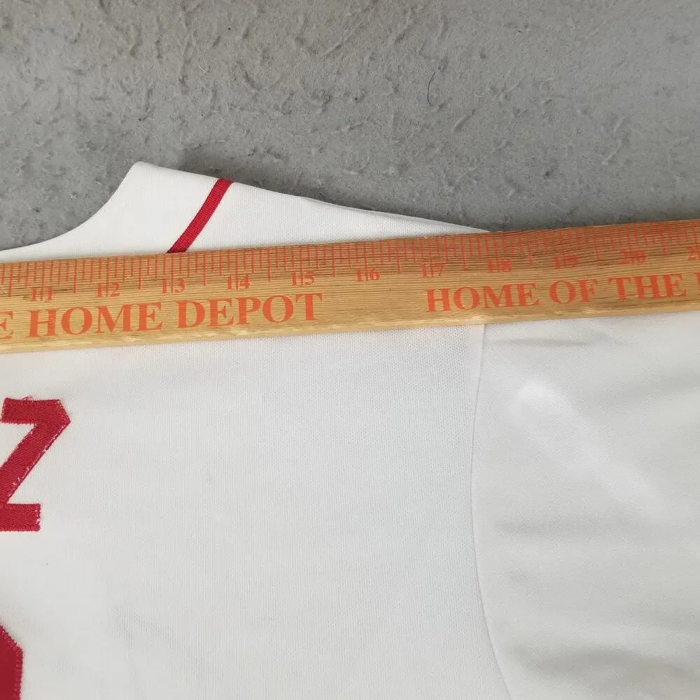 Cleveland Indians Jersey Youth Large White Home MLB Baseball Majestic‎ Diaz #2